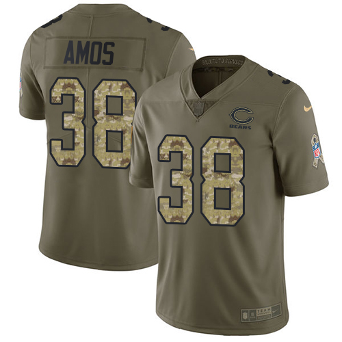 Nike Bears #38 Adrian Amos Olive/Camo Men's Stitched NFL Limited Salute To Service Jersey - Click Image to Close